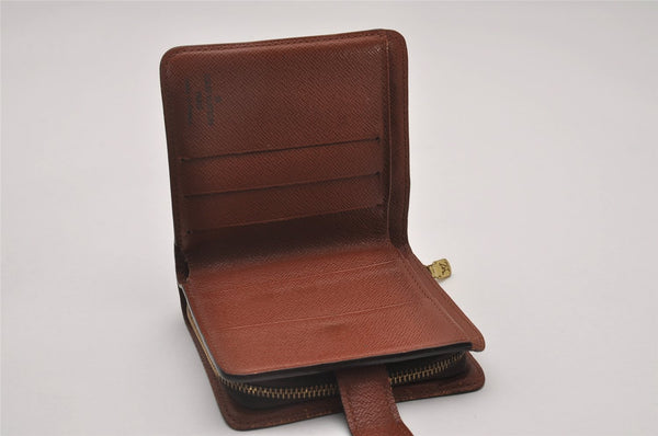 Authentic Louis Vuitton Monogram Compact Zip Bifold Wallet Purse M61667 LV 6734I