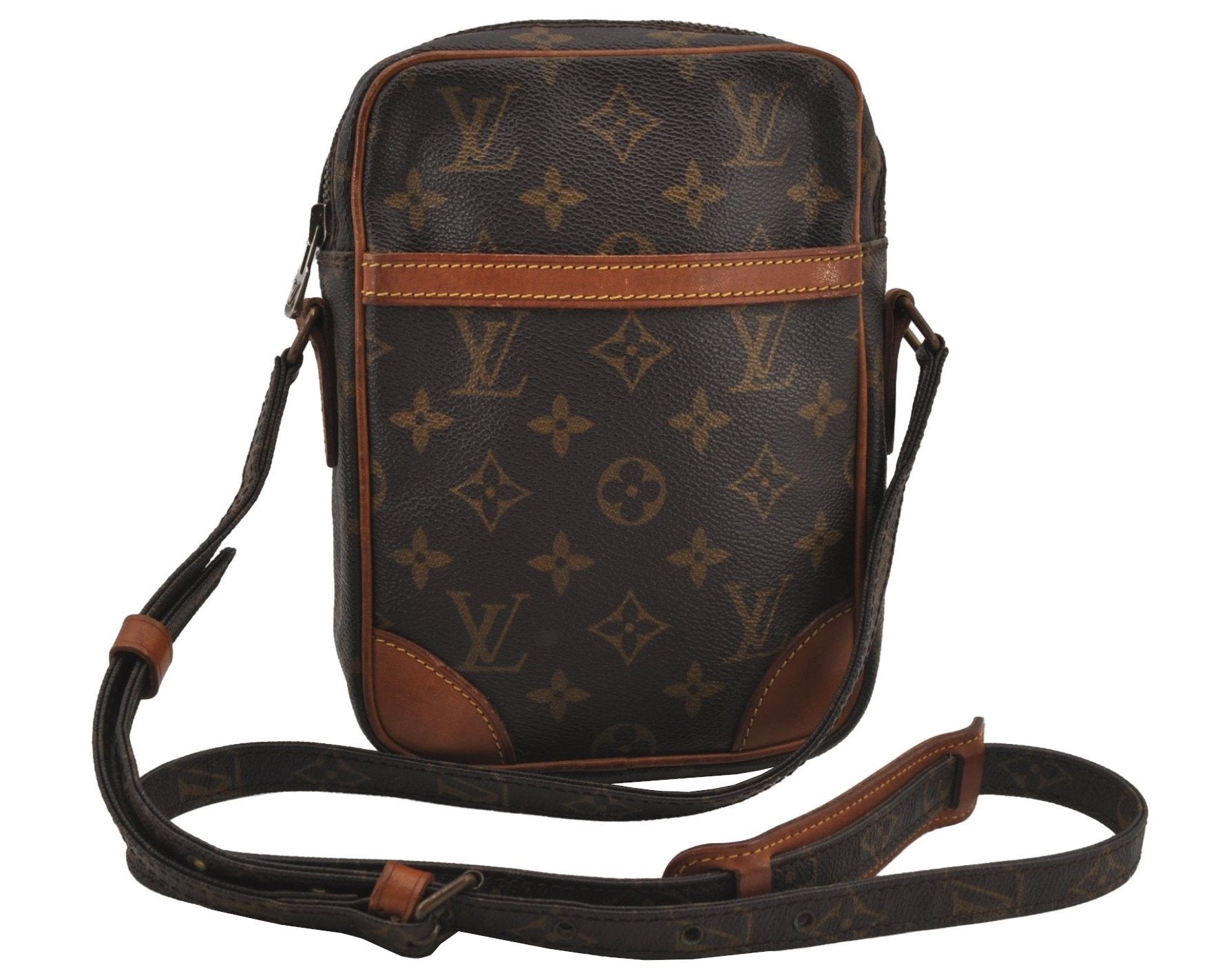 Authentic Louis Vuitton Monogram Danube Shoulder Cross Body Bag M45266 LV 6734J