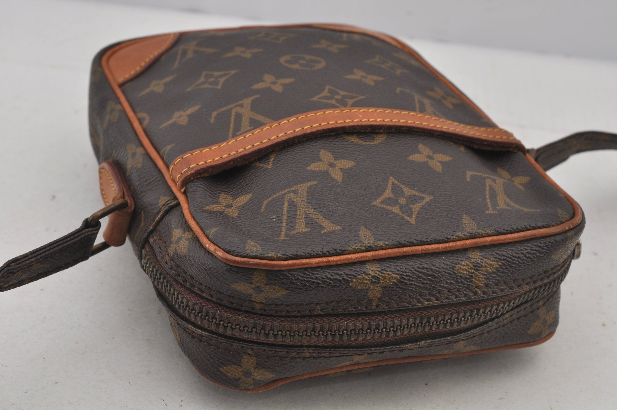 Authentic Louis Vuitton Monogram Danube Shoulder Cross Body Bag M45266 LV 6734J