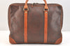 Authentic ETRO Paisley Briefcase Business Bag PVC Leather Bordeaux Junk 6734K