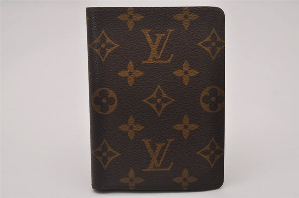 Authentic Louis Vuitton Monogram Bifold Wallet Pass Case Purse Brown LV 6736I