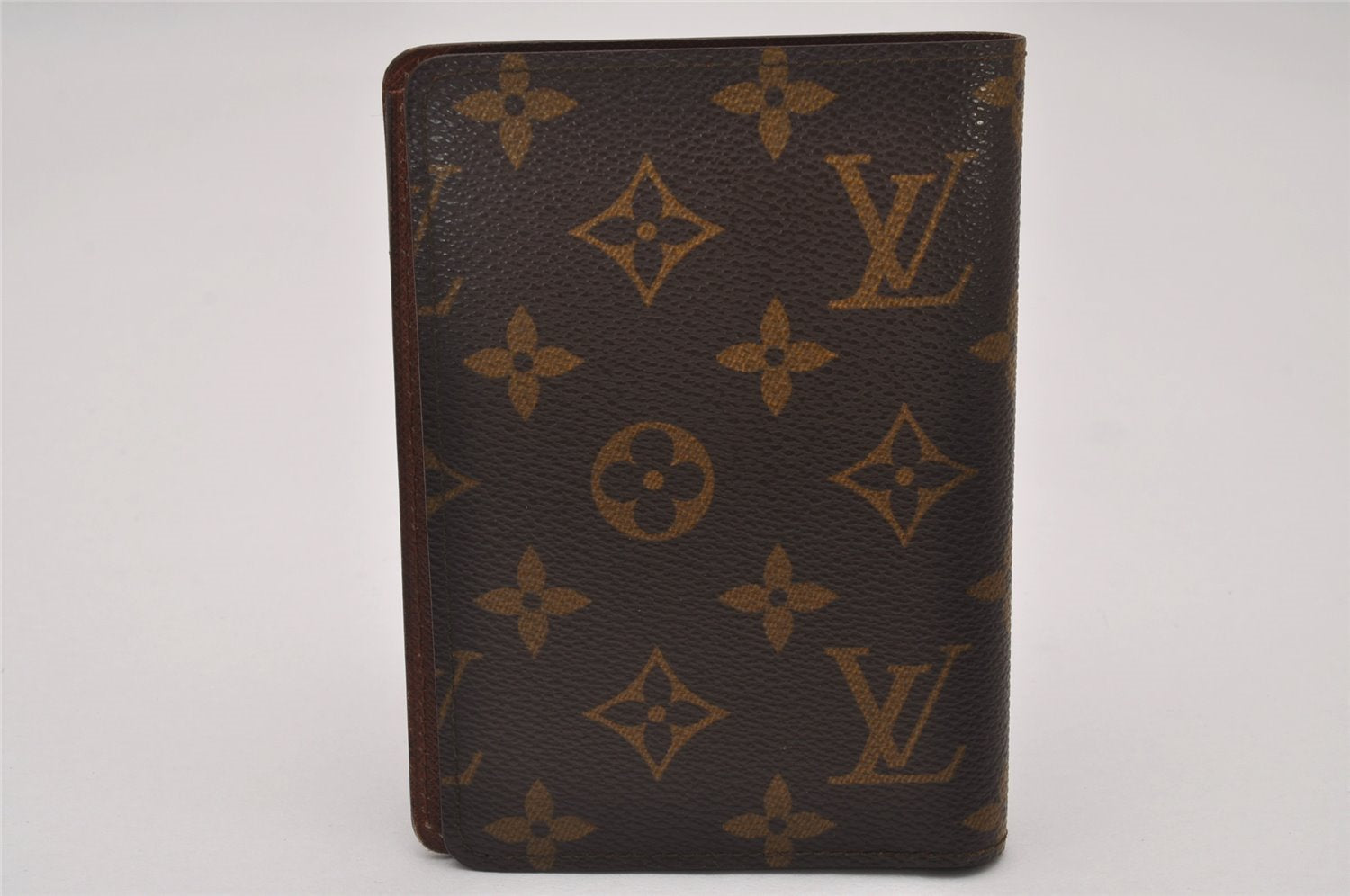 Authentic Louis Vuitton Monogram Bifold Wallet Pass Case Purse Brown LV 6736I