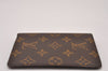 Authentic Louis Vuitton Monogram Bifold Wallet Pass Case Purse Brown LV 6736I