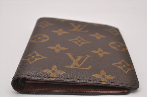 Authentic Louis Vuitton Monogram Bifold Wallet Pass Case Purse Brown LV 6736I