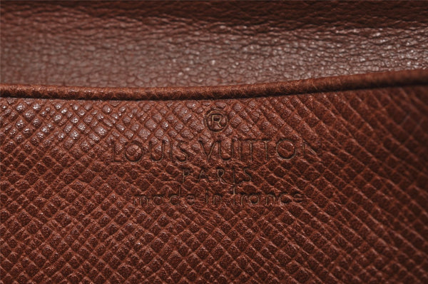 Authentic Louis Vuitton Monogram Bifold Wallet Pass Case Purse Brown LV 6736I