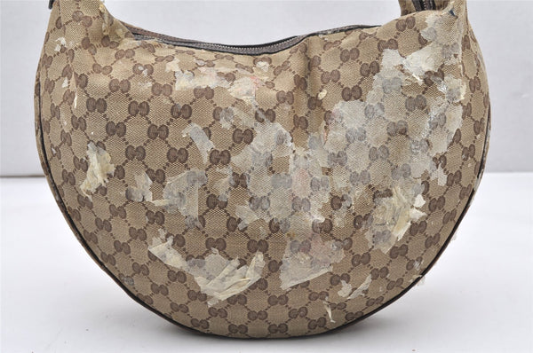 Authentic GUCCI GG Crystal Duchessa Line Shoulder Bag PVC Leather Brown 6737K