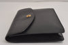 Authentic Louis Vuitton Epi Montaigne 23 Clutch Hand Bag Black M52662 LV 6738J
