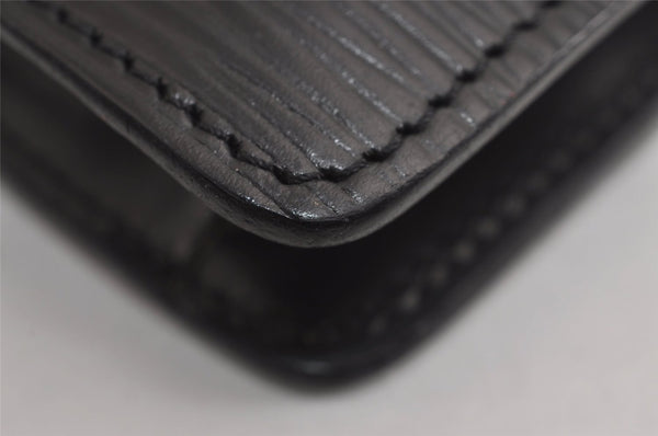 Authentic Louis Vuitton Epi Montaigne 23 Clutch Hand Bag Black M52662 LV 6738J