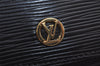 Authentic Louis Vuitton Epi Montaigne 23 Clutch Hand Bag Black M52662 LV 6738J
