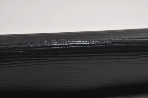 Authentic Louis Vuitton Epi Montaigne 23 Clutch Hand Bag Black M52662 LV 6738J