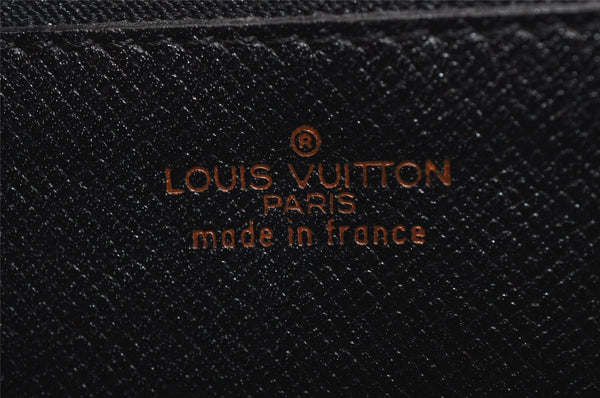 Authentic Louis Vuitton Epi Montaigne 23 Clutch Hand Bag Black M52662 LV 6738J