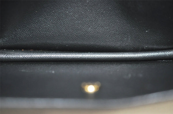 Authentic Louis Vuitton Epi Montaigne 23 Clutch Hand Bag Black M52662 LV 6738J