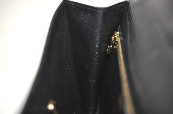 Authentic Louis Vuitton Epi Montaigne 23 Clutch Hand Bag Black M52662 LV 6738J