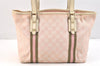 Authentic GUCCI Sherry Line Shoulder Bag GG Canvas Leather 137396 White 6739K