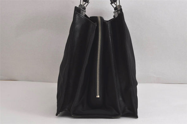 Authentic GUCCI Vintage Shoulder Hand Bag Nylon Leather Black 6740J