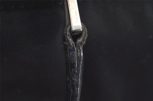 Authentic GUCCI Vintage Shoulder Hand Bag Nylon Leather Black 6740J