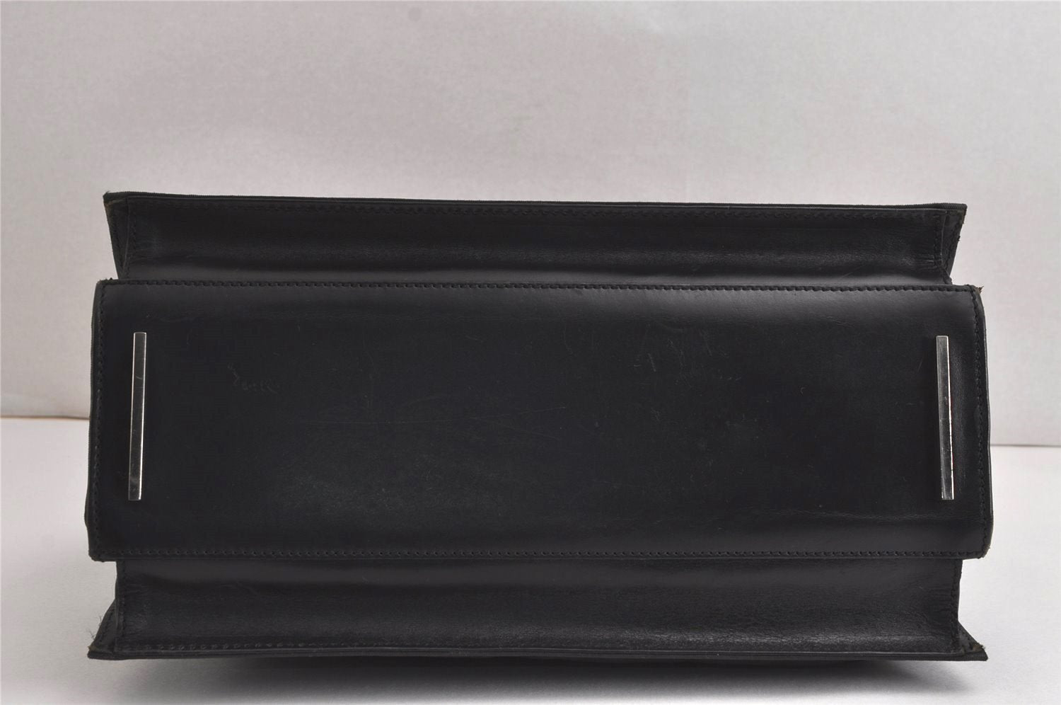 Authentic GUCCI Vintage Shoulder Hand Bag Nylon Leather Black 6740J