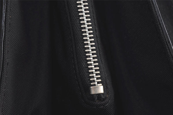 Authentic GUCCI Vintage Shoulder Hand Bag Nylon Leather Black 6740J