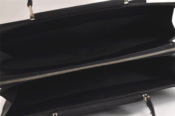 Authentic GUCCI Vintage Shoulder Hand Bag Nylon Leather Black 6740J