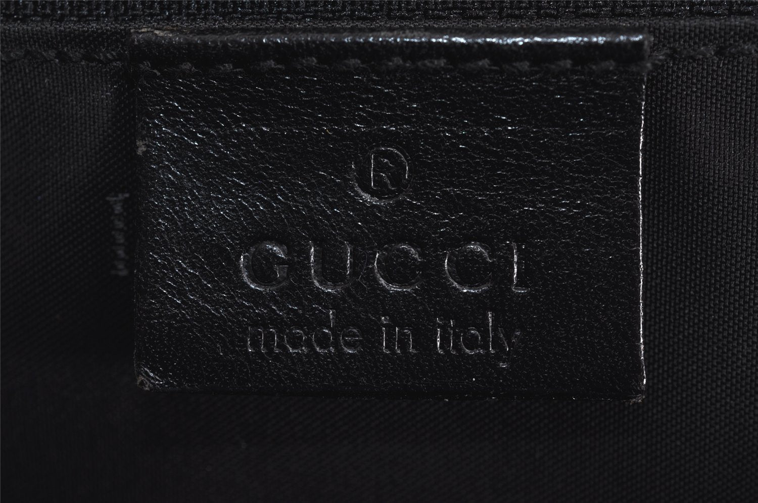 Authentic GUCCI Vintage Shoulder Hand Bag Nylon Leather Black 6740J