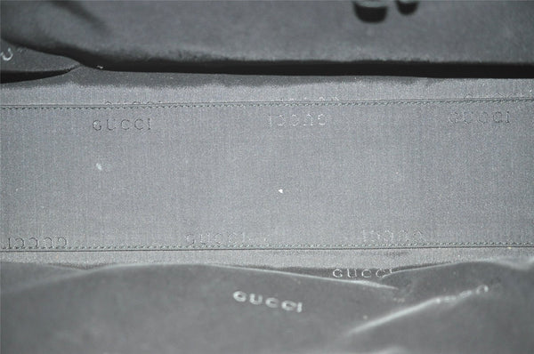 Authentic GUCCI Vintage Shoulder Hand Bag Nylon Leather Black 6740J