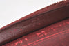 Authentic Cartier Must de Cartier Clutch Bag Leather Bordeaux Red Junk 6740K