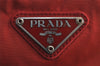 Authentic PRADA Nylon Tessuto Leather Shoulder Cross Body Bag Red 6742J