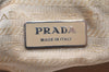 Authentic PRADA Vintage Leather Nappa Shoulder Hand Bag Purse Beige 6746K