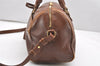 Authentic SAINT LAURENT Duffle 6 2Way Shoulder Hand Bag Leather Brown 6747K