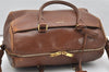 Authentic SAINT LAURENT Duffle 6 2Way Shoulder Hand Bag Leather Brown 6747K