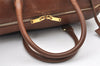 Authentic SAINT LAURENT Duffle 6 2Way Shoulder Hand Bag Leather Brown 6747K