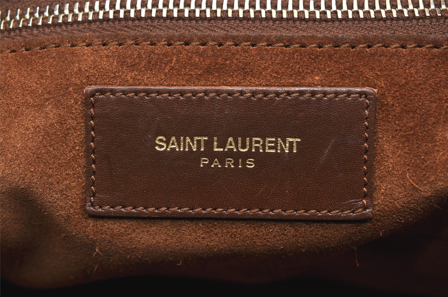 Authentic SAINT LAURENT Duffle 6 2Way Shoulder Hand Bag Leather Brown 6747K