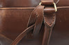 Authentic SAINT LAURENT Duffle 6 2Way Shoulder Hand Bag Leather Brown 6747K