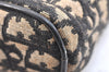 Authentic Christian Dior Trotter Clutch Hand Bag Canvas Leather Black 6749K