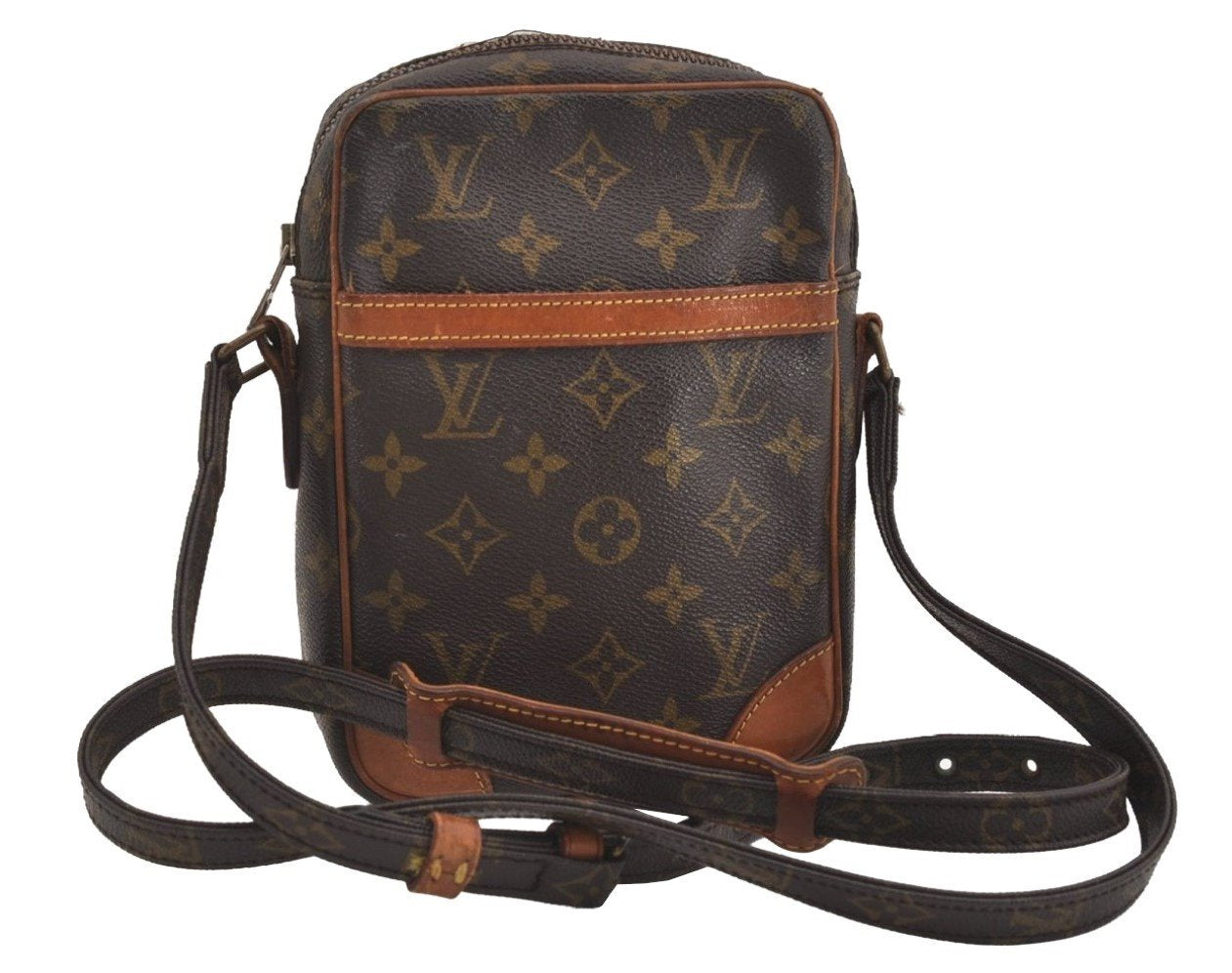 Authentic Louis Vuitton Monogram Danube Shoulder Cross Body Bag M45266 LV 6750J