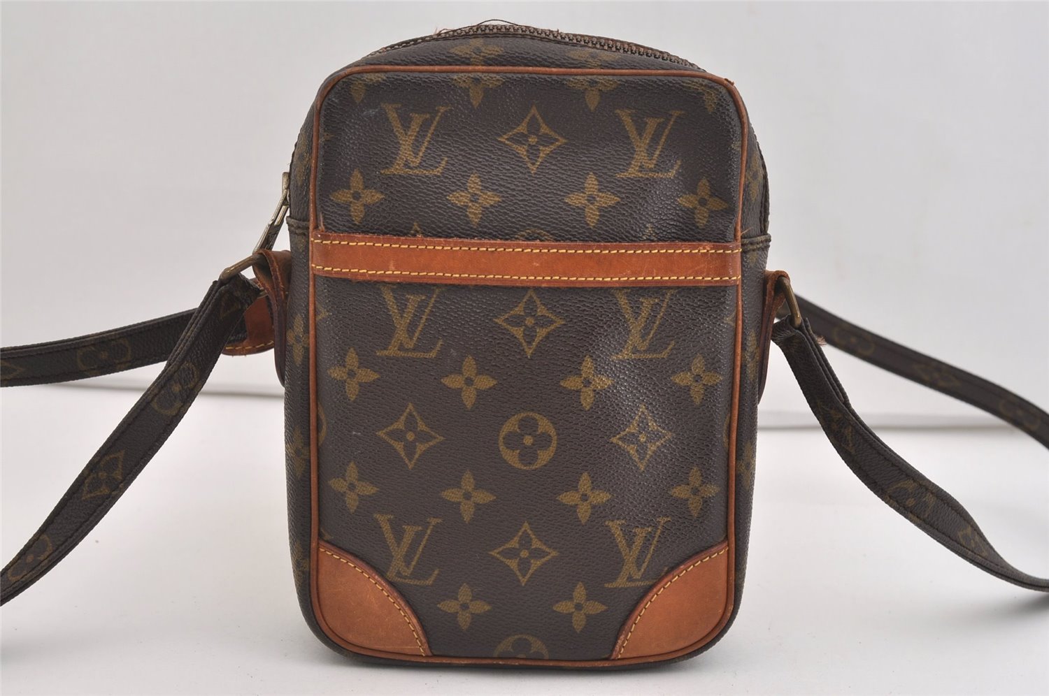 Authentic Louis Vuitton Monogram Danube Shoulder Cross Body Bag M45266 LV 6750J