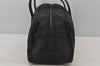 Authentic CHANEL New Travel Line Hand Boston Bag Purse Nylon Leather Black 6751J
