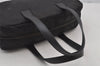 Authentic CHANEL New Travel Line Hand Boston Bag Purse Nylon Leather Black 6751J