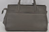 Auth SAINT LAURENT Cabas Rive Gauche 2Way Hand Bag Leather 400413 Gray 6754J