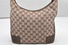 Authentic GUCCI Shoulder Bag Purse GG Canvas Leather 0014204 Brown Pink 6755K