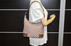 Authentic GUCCI Shoulder Bag Purse GG Canvas Leather 0014204 Brown Pink 6755K