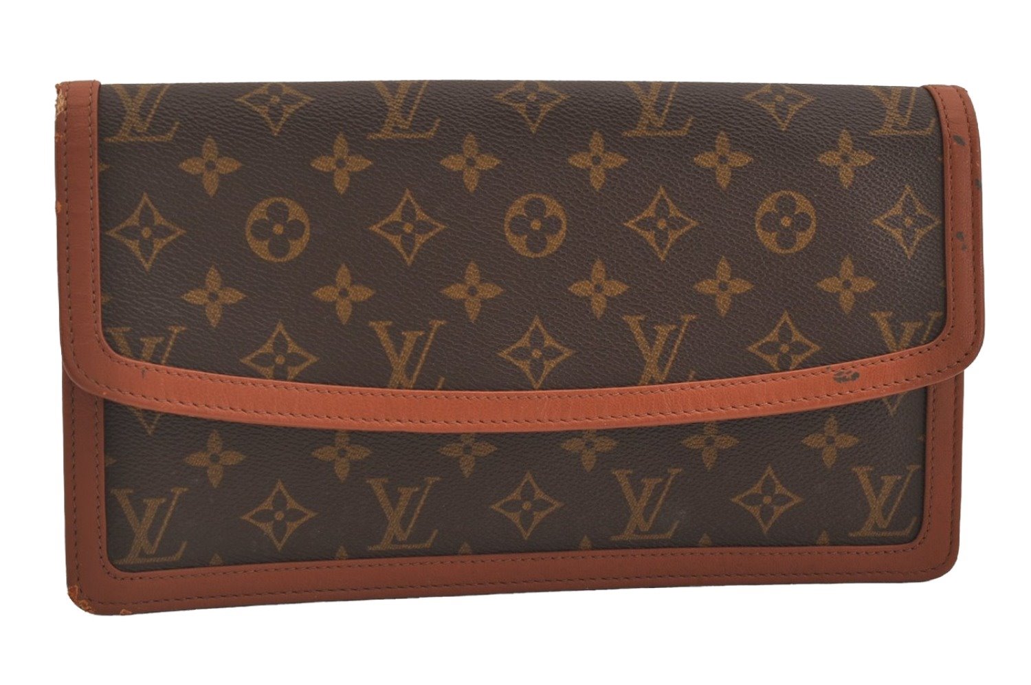 Authentic Louis Vuitton Monogram Pochette Dame GM M51810 Clutch Hand Bag 6757J
