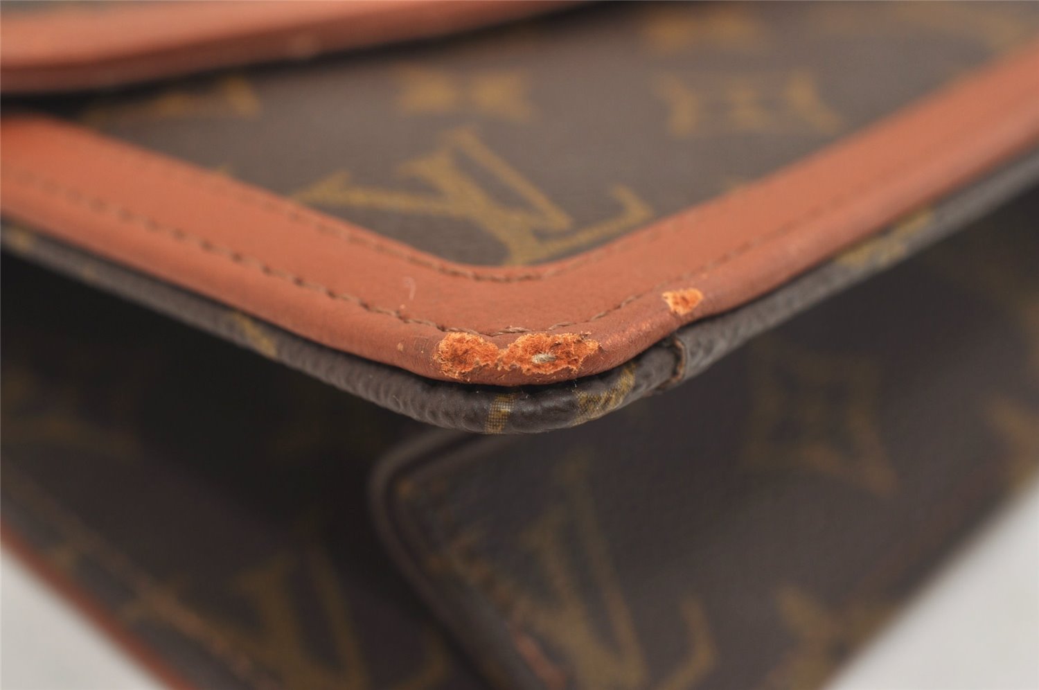 Authentic Louis Vuitton Monogram Pochette Dame GM M51810 Clutch Hand Bag 6757J