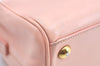 Authentic SAINT LAURENT Baby Duffle 2Way Hand Bag Leather 330958 Pink 6759F