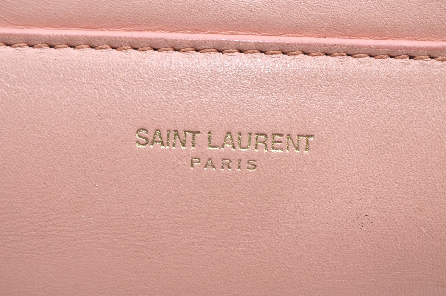 Authentic SAINT LAURENT Baby Duffle 2Way Hand Bag Leather 330958 Pink 6759F