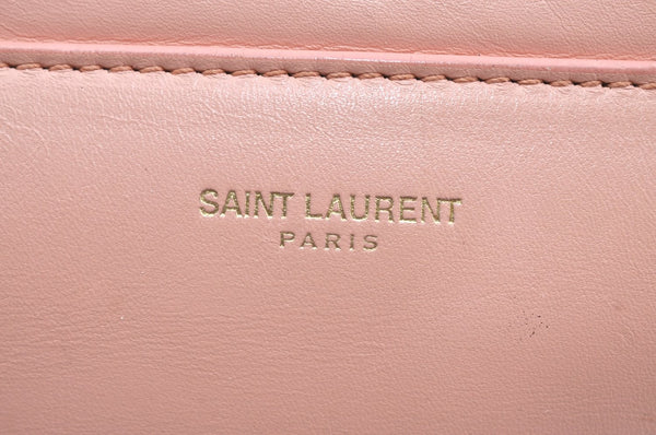 Authentic SAINT LAURENT Baby Duffle 2Way Hand Bag Leather 330958 Pink 6759F