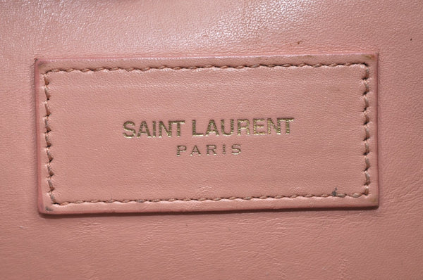 Authentic SAINT LAURENT Baby Duffle 2Way Hand Bag Leather 330958 Pink 6759F