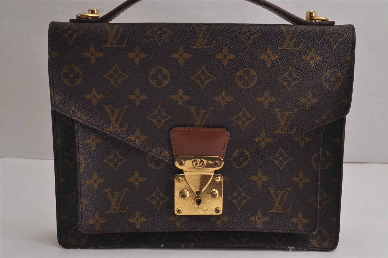Authentic Louis Vuitton Monogram Monceau 2Way Shoulder Hand Bag M51185 LV  6763J