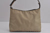 Authentic BURBERRY BLUE LABEL Check Shoulder Hand Bag Nylon Leather Beige 6764J