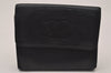 Authentic CHANEL Caviar Skin Vintage CC Logo Trifold Wallet Purse Black 6765I